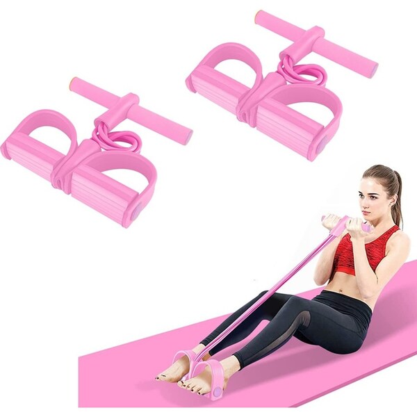 2 Pcs SitUp Tension Puller Bodybuilding Expander Exercise Pedal Resistance Band