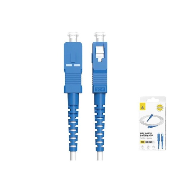 Moveteck 3m Fibre Optic Patch Cable SC-SC PVC NB1283