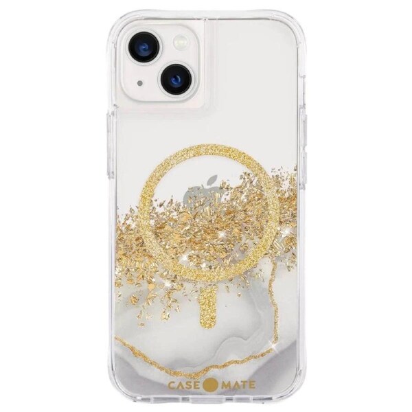 Case-Mate iPhone 14 Plus (6.7") Karat Marble Rugged Case W/Magsafe - Gold