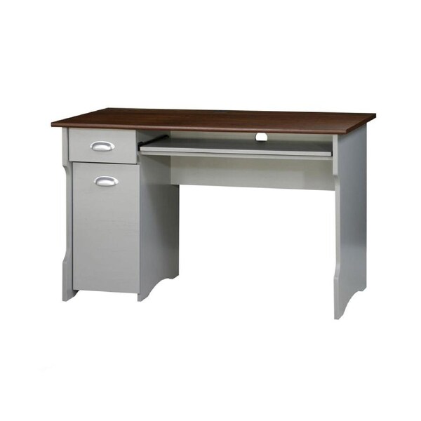 Maestro Furniture Cody Modern Study Writing Computer Office Desk 120cm - Grey & Rosewood