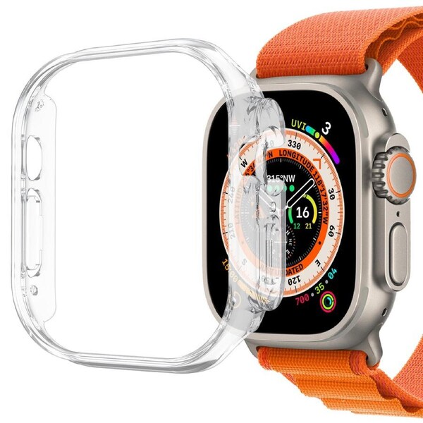 Apple Watch Ultra (49mm) Premium Crystal Clear Hard PC Protective Case by MEZON – Wireless Charging Compatible (Apple Watch Ultra, Clear Case)