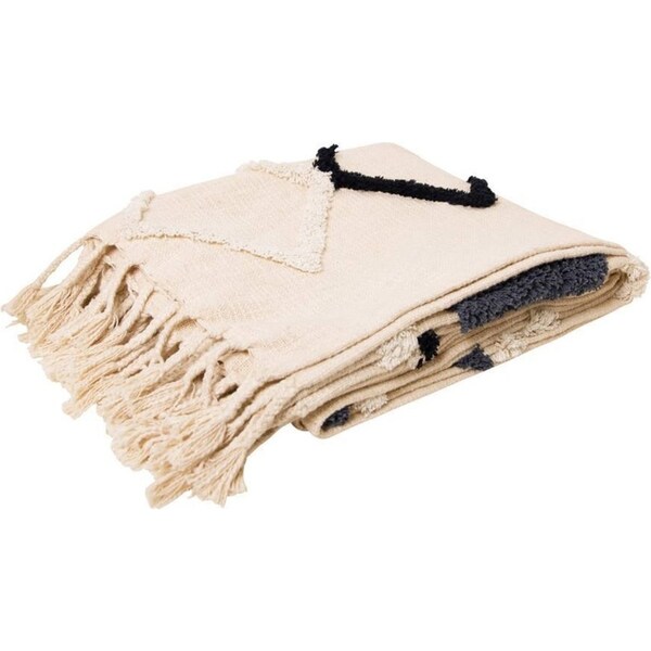 J.Elliot Jessie Textured 130x160cm Cotton Throw Blanket Bed/Room Decor Grey