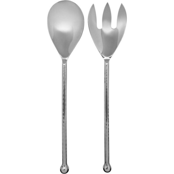 J.Elliot Olga Stainless Steel Utensil 28cm Salad Servers Cutlery Set Silver