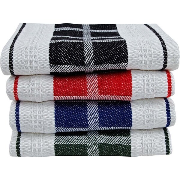 4PK J.Elliot Chef Absorbent 50x70cm Cotton Tea Towel Kitchen Dish Cloth Assorted