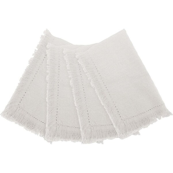 4pc J.Elliot Avani 40x40cm Cotton Napkins Dining Table Cloth Tableware Ivory