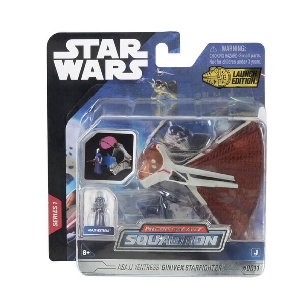 Star Wars Micro Galaxy Squadron Asajj Ventress's Ginivex Starfighter 3" #0011 8+