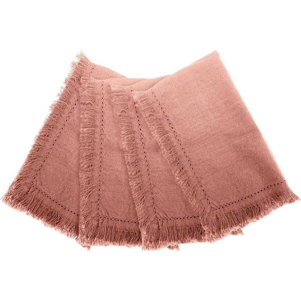 4pc J.Elliot Avani 40x40cm Cotton Napkins Dining Table Cloth Tableware Pink