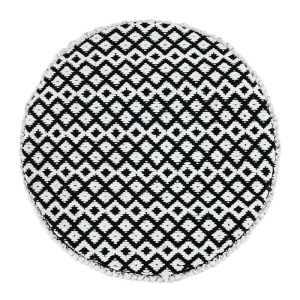 J.Elliot Selena 45x40cm Stool Round Footrest Home/Room Furniture Black/Ivory