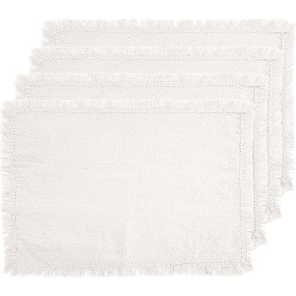 J.Elliot Avani 33x48cm Cotton Placemat Dining Tableware Mat Desk Decor Ivory