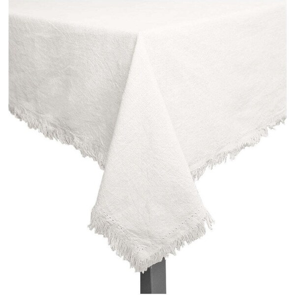 J.Elliot Avani 150x250cm Cotton Table Cloth Protector Party Desk Cover Ivory