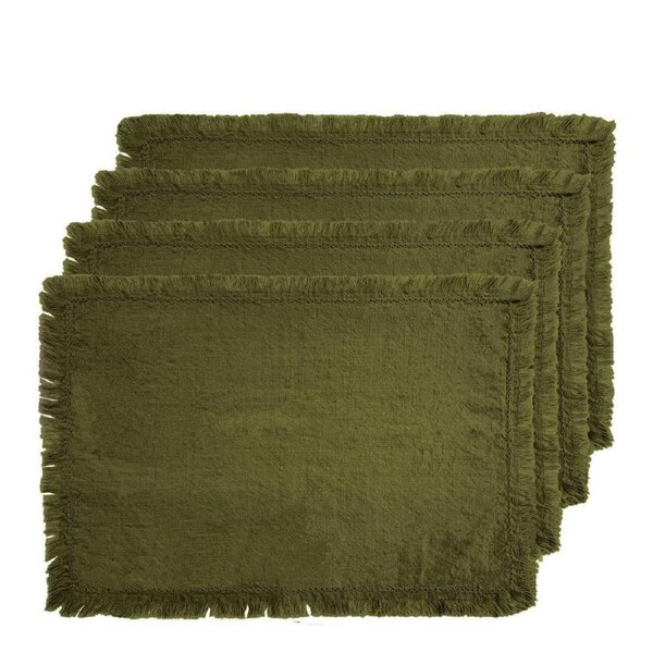 J.Elliot Avani 33x48cm Cotton Placemat Dining Tableware Mat Desk Decor Olive