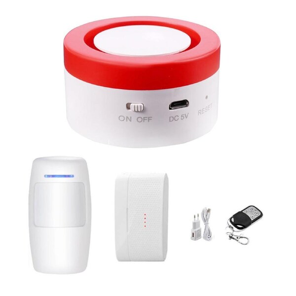 Door and Window Infrared Sensor Alarm System - USB Powered
