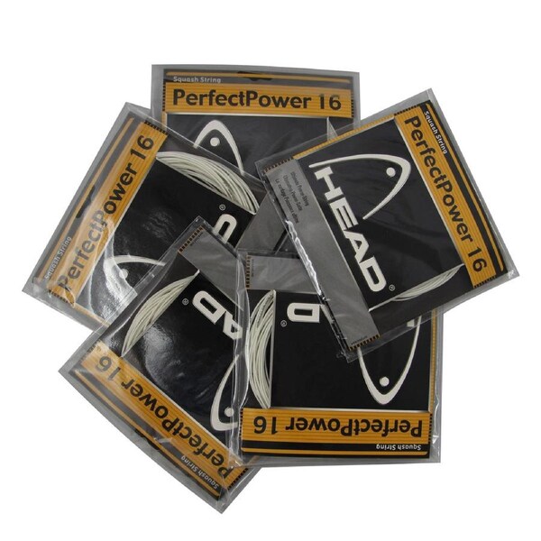 HEAD Squash String - Perfect Power 16 - Ultimate Power String - 5 Sets