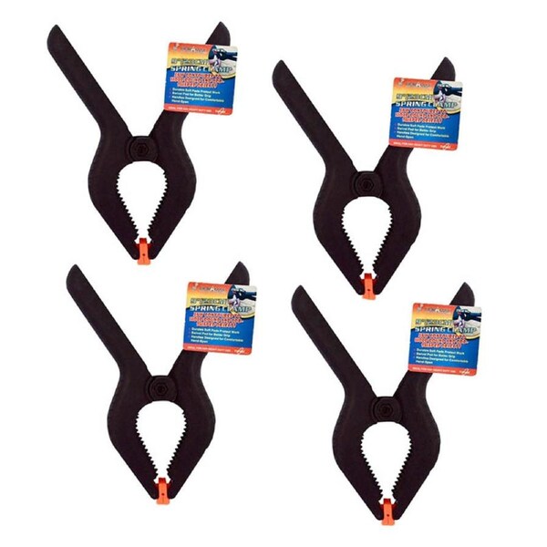 Ozoffer 4pcs Nylon Spring Clamps Quick DIY Tools Grip Plastic Clips Woodworking
