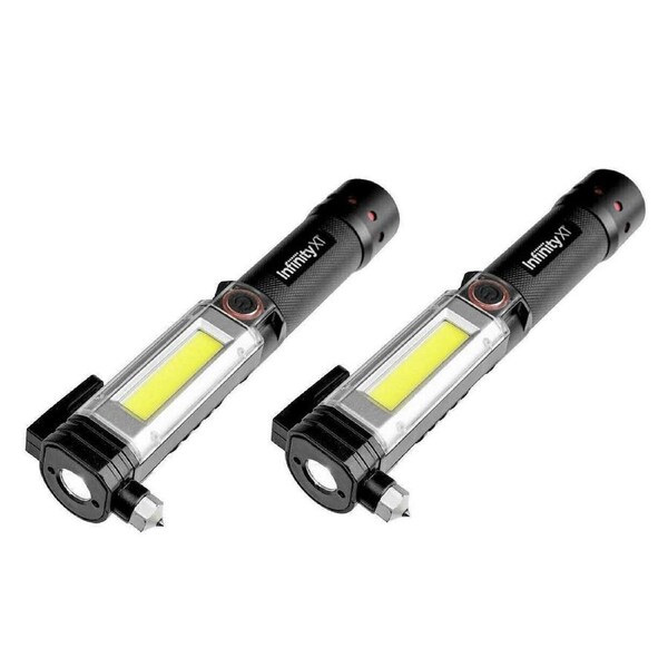 Infinityx1 7 In 1 Car Emergency Tool 500 LM 2pack Flashlight Work Light Portable