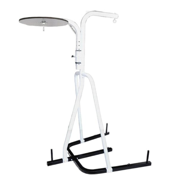 Boxing Punching Bag Rack - Heavy Duty Boxing Stand - Commerical Grade - White