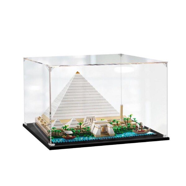 Acrylic Display Case for LEGO 21058 Architecture Great Pyramid of Giza Figure Storage Box Dust Proof Glue Free