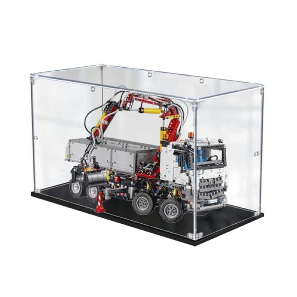 Acrylic Display Case for LEGO 42043 Technic Mercedes-Benz Arocs 3245 Figure Storage Box Dust Proof Glue Free