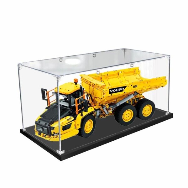 Acrylic Display Case for LEGO 42114 Technic 6x6 Volvo Articulated Hauler A60H Truck Wheel Loader Figure Storage Box Dust Proof Glue Free