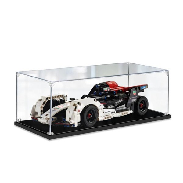 Acrylic Display Case for LEGO 42137 Technic Formula E Porsche 99x Electric Figure Storage Box Dust Proof Glue Free
