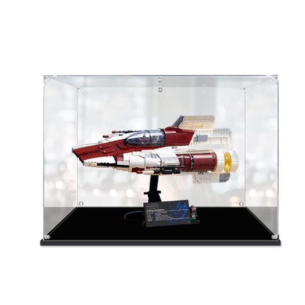 Acrylic Display Case for LEGO 75275 Star Wars A-Wing Star Fighter Figure Storage Box Dust Proof Glue Free