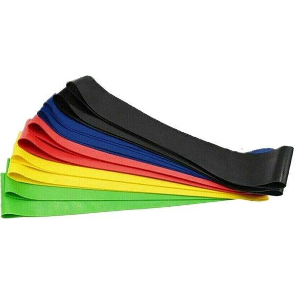 Yoga Pillates Latex Fitness Exercise Booty Training Band Loop - 5 pcs