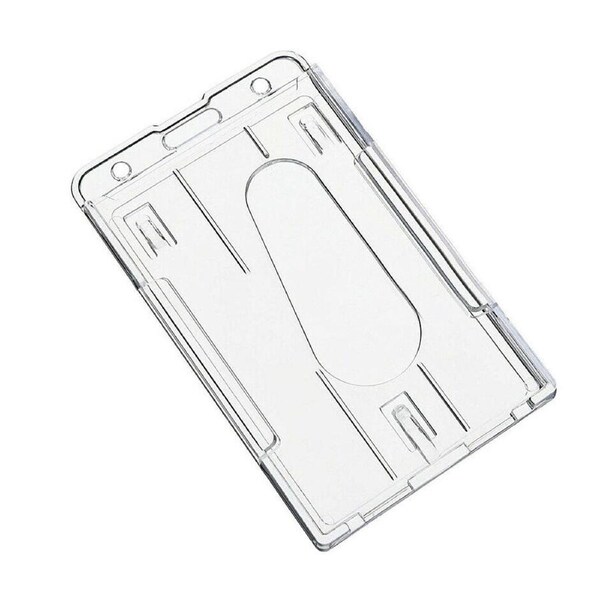 Business and Work Double Sided Pouch Plastic ID Badge Holder - 5pcs