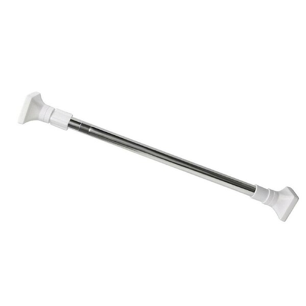 Chrome Adjustable Tension Hanging Shower Curtain Rod Pole 145 - 264cm