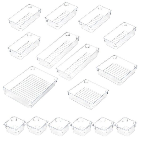 Home Kitchen Drawer Desk office Organizer Box Storage - 16pcs