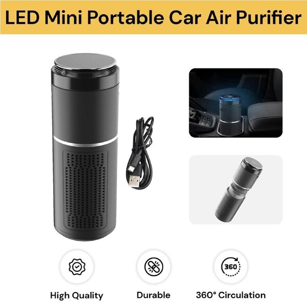 LED Mini Portable Car Air Purifier