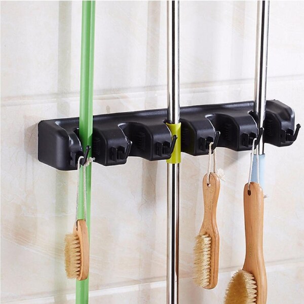 Broom Holder Cleaning and Gardening Tools Vertical Organizer