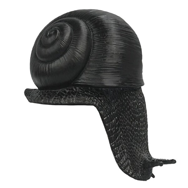 White Moose 24x14cm Resin Crawling Shelf Snail Windowsill Home/Room Decor Black