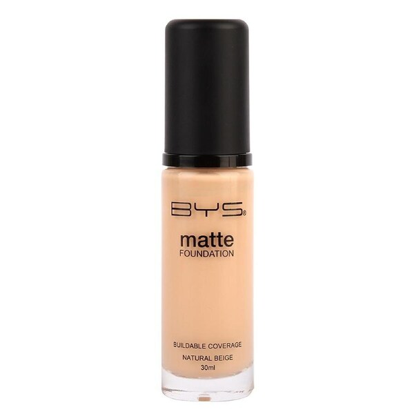 BYS Matte 30ml Liquid Foundation Full Coverage Face Beauty Makeup Natural Beige
