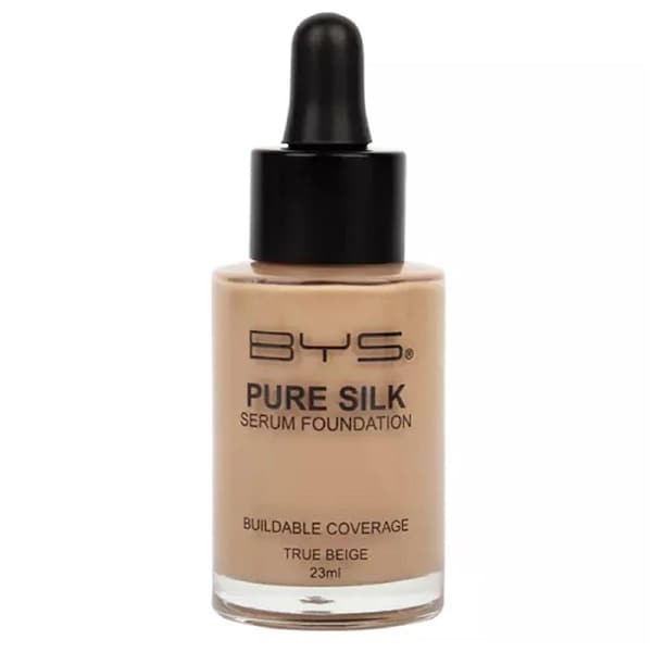 BYS 23ml Pure Silk Serum Liquid Foundation Buildable Coverage Makeup True Beige