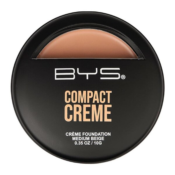 BYS 7g Creme Foundation Face Makeup Cosmetics Buildable Coverage Medium Beige