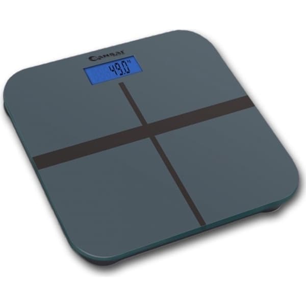 Sansai Digital Personal Bathroom Scale Precision Glass Body Weight Measure Grey