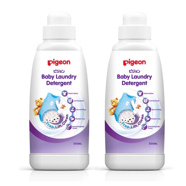 2x Pigeon 500ml Anti-bacterial Baby Laundry Detergent Liquid Infant/Kids Clothes
