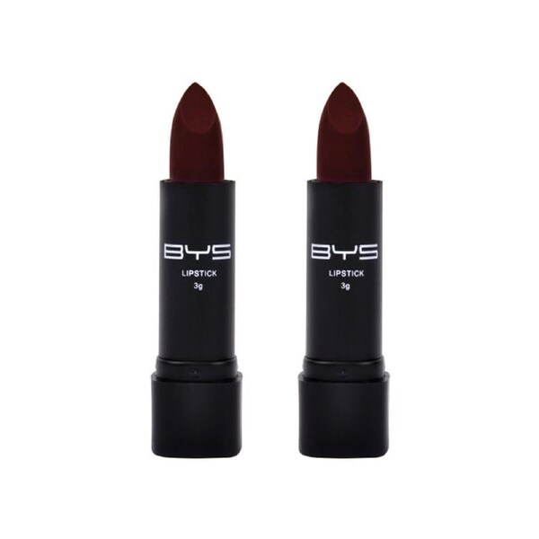 2x BYS Lipstick Lip Colour Cream/Silky Cosmetic Beauty Face Makeup Berry Dark 3g