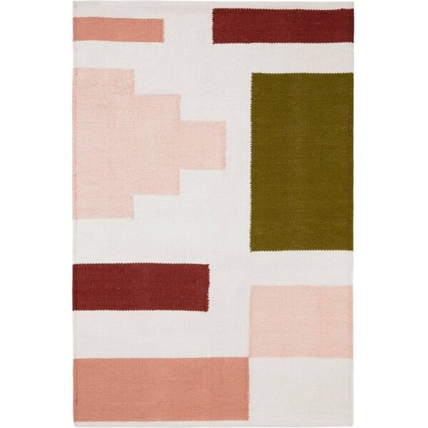 J. Elliot Rylie 60x90cm Cotton Rug Home Room/Bedroom Floor Mat Carpet Pink Multi