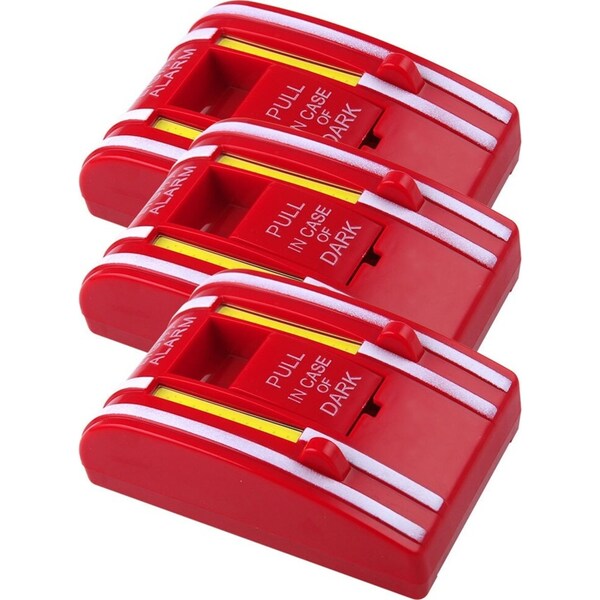 3x Tomcat 3W COB Switch Light Alarm 260LM Wall Mountable w/ 3x AAA Batteries Red