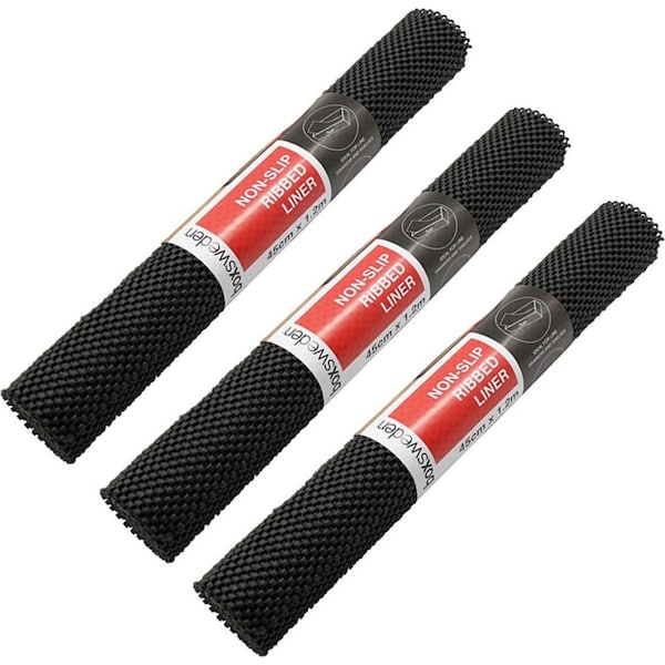 3x Boxsweden 120x45cm Non-Slip Eva Mat Protector Liner for Drawers/Shelves Asst