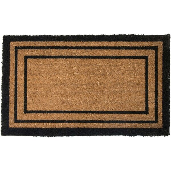 J.Elliot PVC Backed 45x75cm Coir Outdoor Mat Entrance Rug Rectangular Lines