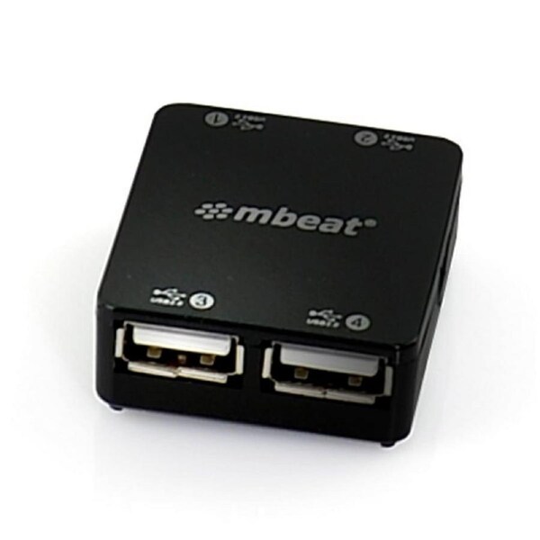 mbeat 4 Port USB 2.0 Hub USB 2.0 Plug and Play/ High Speed for Notbook/PC/MAC [USB-UPH110K]