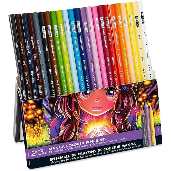 Prismacolor Premier Manga Colouring Pencils Set Includes 5 Verithin Pencils