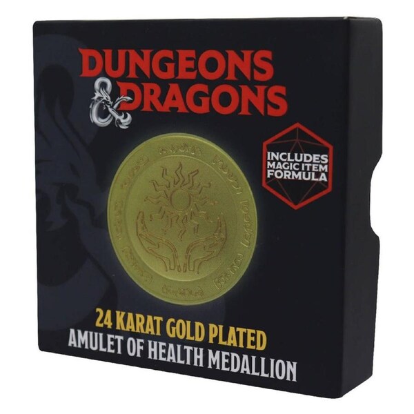 D&D Dungeons & Dragons 24k Gold Plated Medallion
