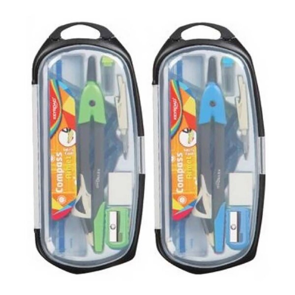 Ozoffer Keyroad School Compasses Math Set In PDU Geometry Protractor Drawing