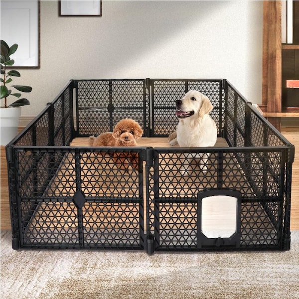 Pawz 8 Panel Dog Playpen Cage Enclosure Fence Puppy Plastic Play Pen Foldable