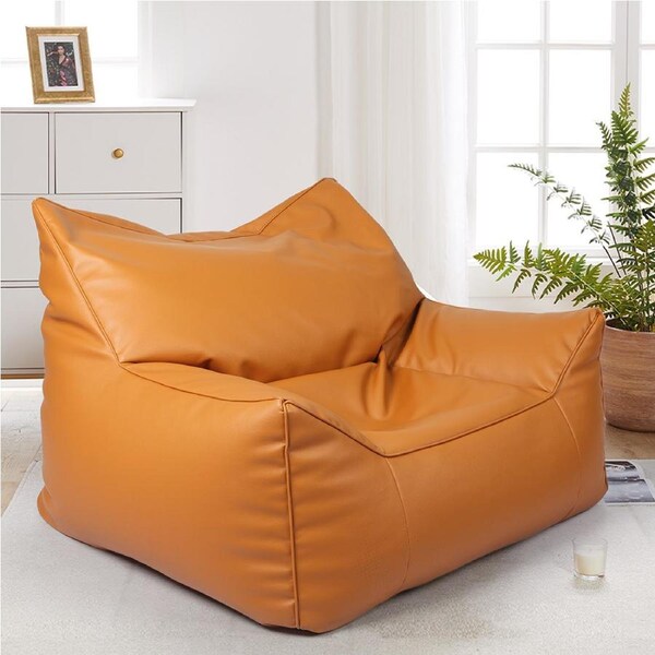 Marlow Bean Bag Sofa Cover PU Leather Brown