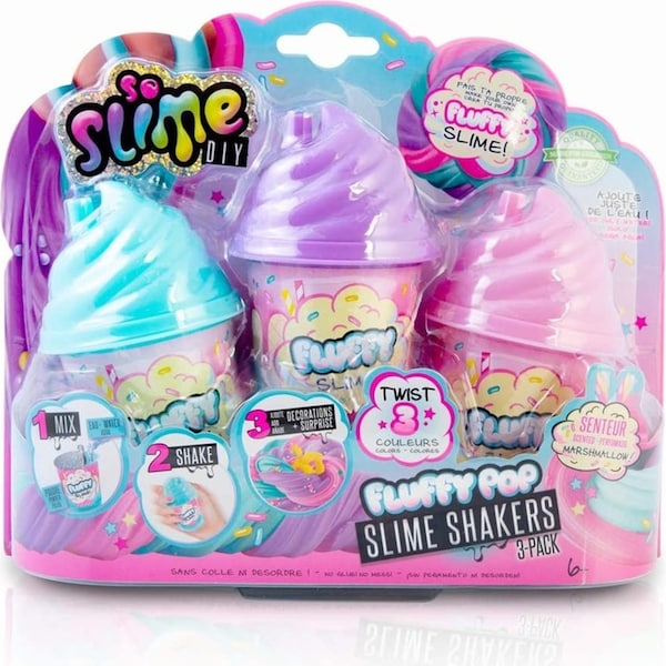 3pc So Slime DIY Fluffy Pop Slime Shakers Kids/Children Craft Activity Fun Toy