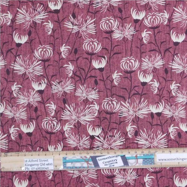 Quilting Patchwork Cotton Sewing Fabric Dandelion Salmon 1 Meter